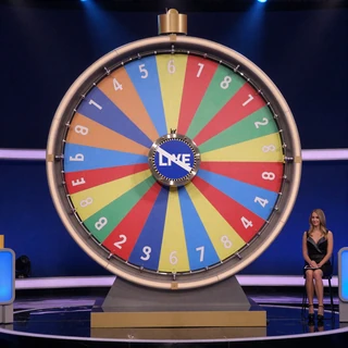 Mega Wheel Live Game Show Pragmatic Play mit Moderatorin