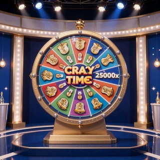 Crazy Time Live Game Show Evolution Gaming mit Multiplikator-Rad